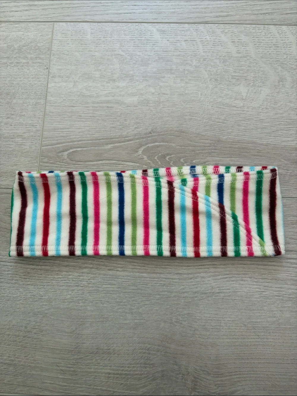 Striped Multicolor Fleece Headband for Women - Soft Winter Ear Warmer
